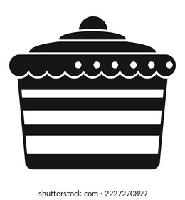 Bakery cake icon simple vector. Sweet cream. Food sweet