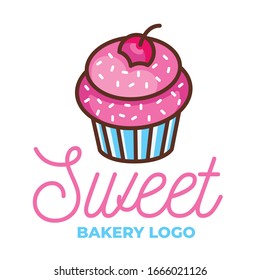 plantilla de diseño del logotipo de pastelería
