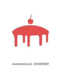 Ilustración de Plantilla de icono de Vector de logotipo de pastel de panadería