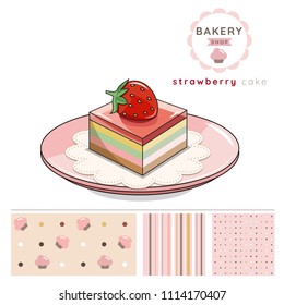 bakery cake vector illustration