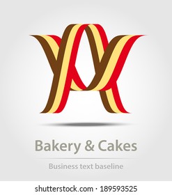 Bakery and cakes business icon for creative design