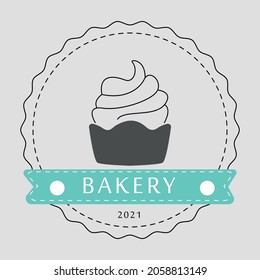 Bakery cakes logo vector design,minimalist