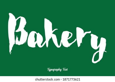 Bakery Calligraphy Typeface On Green Background