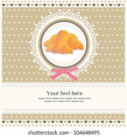 Bakery Card - Cover Menu for bakery - vector illustration