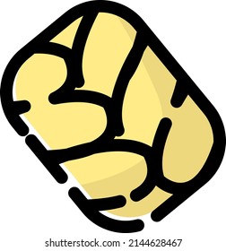 Bakery challah, illustration, vector on a white background.