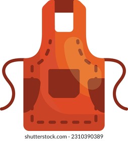 Bakery Chef Apron concept, Bib Aprons for Kitchen Staff vector color icon design, Bakery and Baked Goods symbol, Culinary and Kitchen Education sign, Recipe development stock illustration