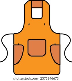 Bakery Chef Apron concept, Bib Aprons for Kitchen Staff vector icon design, Bakery and Baked Goods symbol, Culinary and Kitchen Education sign, Recipe development stock illustration
