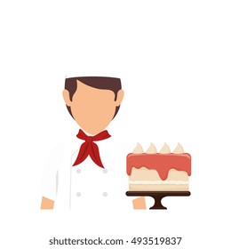 bakery chef with cake