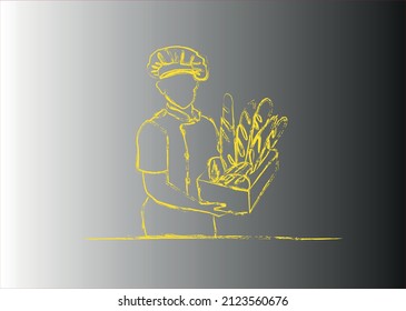 Chef De Panadería En El Diseño Del Restaurante