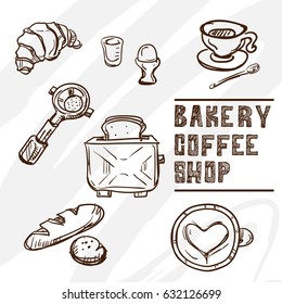 bakery coffee shop objects 