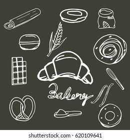 Bakery Collection on Black background