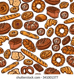 Bakery Color Seamless Pattern