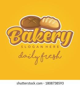 Bakery colorful flat emblems,  Retro bakery logo concept, bakery daily fresh 