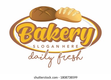 Bakery colorful flat emblems,  Retro bakery logo concept, bakery daily fresh 