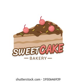 Bakery colorful flat emblems. sweet cake logo, cake shop logo