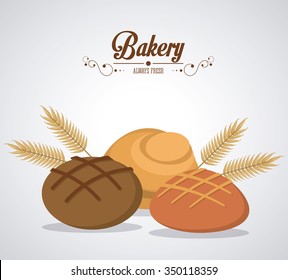 Bakery concept with bread design, vector illustration 10 eps graphic.