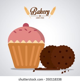 Bakery concept with pastry design, vector illustration 10 eps graphic.