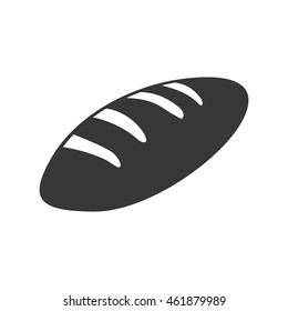 Bakery concept represented by bread icon. Isolated and flat illustration
