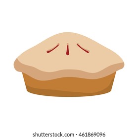 Bakery concept represented by cake icon. Isolated and flat illustration