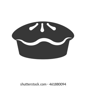Bakery concept represented by cake icon. Isolated and flat illustration