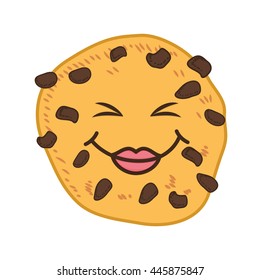 Bakery concept represented by cookie cartoon icon. isolated and flat illustration 