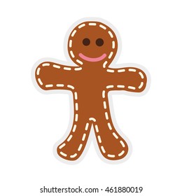Bakery concept represented by cookie doll icon. Isolated and flat illustration