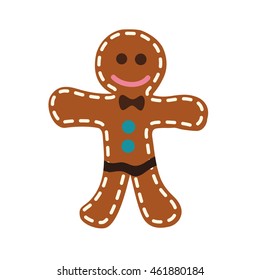 Bakery concept represented by cookie doll icon. Isolated and flat illustration