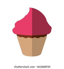 Bakery concept represented by muffing cupcake icon. Isolated and flat illustration