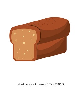 Bakery concept represented by toast bread icon. Isolated and flat illustration 
