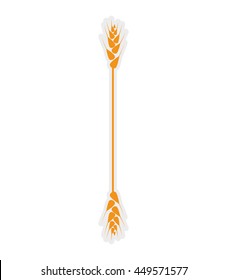 Bakery concept represented by wheat ears icon. Isolated and flat illustration 