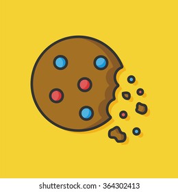 Bakery Cookie Vector Icon