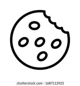 bakery cookies vector thin line icon 