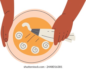 Bakery Cooking Process Vector Illustration