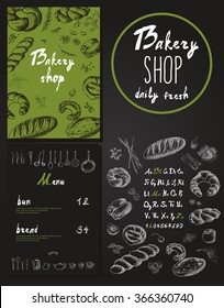 Bakery corporate identity. Bakery template. Vector set
