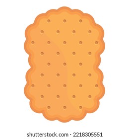 Bakery cracker icon cartoon vector. Food cookie. Snack biscuit