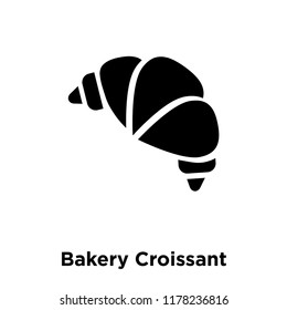 Bakery Croissant icon vector isolated on white background, logo concept of Bakery Croissant sign on transparent background, filled black symbol