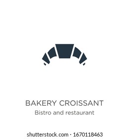 Bakery croissant icon vector. Trendy flat bakery croissant icon from bistro and restaurant collection isolated on white background. Vector illustration can be used for web and mobile graphic design, 
