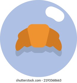 Bakery Croissant, illustration, vector on a white background.