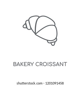 Bakery Croissant linear icon. Bakery Croissant concept stroke symbol design. Thin graphic elements vector illustration, outline pattern on a white background, eps 10.