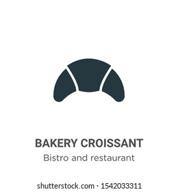 Bakery croissant vector icon on white background. Flat vector bakery croissant icon symbol sign from modern bistro and restaurant collection for mobile concept and web apps design.