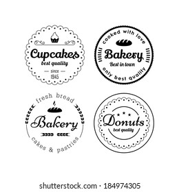 Bakery and cupcakes badges