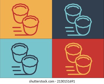 Bakery Cups Logo Template, Simple Flat Icon of bakery,food,cup