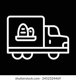 bakery delivery truck vector icon design