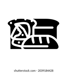 bakery department glyph icon vector. bakery department sign. isolated contour symbol black illustration