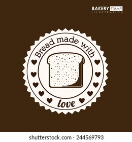 Bakery design brown background, vector illustration.