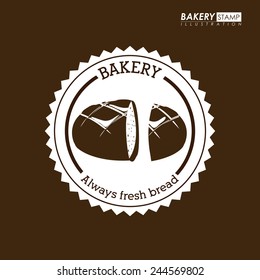 Bakery design brown background, vector illustration.