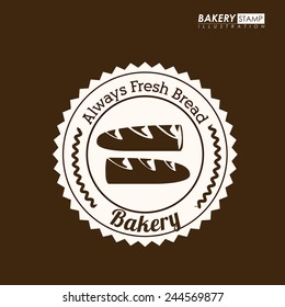 Bakery design brown background, vector illustration.