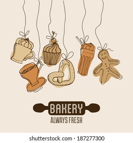 Bakery design over  background, vector illustration