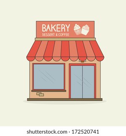 bakery design over  beige background vector illustration  