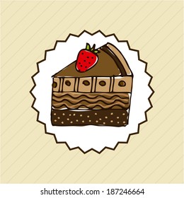 Bakery design over beige background, vector illustration